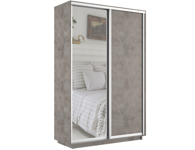 Шкаф-купе Экспресс Люкс 2-х дверный (ЛДСП, зеркало), Венге