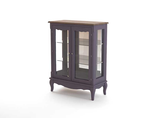 Шкаф двустворчатый Leontina Black для посуды