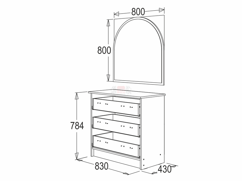 Комод с зеркалом